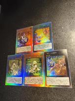5pcs/set diy Yu-gi-oh! Mikanko Self Control Collect Signature Trading Flash Card Anime Cartoon Gift brown