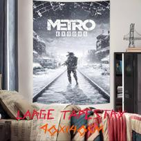 Fashion Roleplaying Adventure Gaming Cool Metro Exodus Serise Tapestry Decoration Bedroom Dormitory Background Cloth Tapestry 74x94cm(29x37in) white