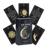 78 Cards / Deck Tarot Meaning Cards English Version Board Game Oracle Deck Divination Party Fortune Telling Gifts for Girls black