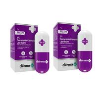 The Derma Co 1% Keramidų Komplekso Lūpų Balzamas Su Keramidais Ir Vitaminu E Sausoms Ir Šerpetojančioms Lūpoms - 4G (Pakuotėje 2), Nespalvotas purple