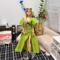 30cm FR Supermodel Žvaigždės Princesės Lėlės Žaislai 1/6 BJD Lėlė Mados Dizainas Žalia Suknelė Auksiniai Ilgi Plaukai Judančios Jungtys Apsirengimo Žaislai 30cm yellow