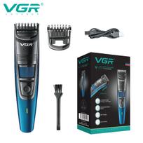 Original VGR Adjustable Hair Beard Trimmer Fully Washable Professional Clipper Carved Hair Cutting Machine Rechargeable Haircut for Men's Shaver V-052 mėlyna
