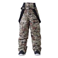 Unisex Windproof Waterproof Camouflage Ski & Snowboard Pants for Winter Outdoor Activities S