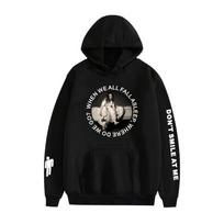 Laisvas unisex džemperis su gobtuvu Billie Eilish Pullover Hoodie vyrams moterims L juoda