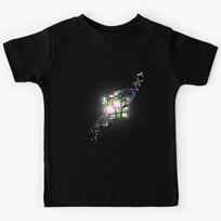Rubik Cube Shattered DNA Strand Awesome Design    Kids T-Shirt 170 black