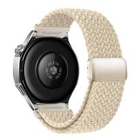18/20/22mm Universalus pintas laikrodžio dirželis su mygtuku ir magnetiniu užsegimu Kvėpuojantis sportinis dirželis Suderinamas su Huawei Samsung 20mm black