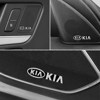 10pcs for Kia Rio Ceed Sportage Cerato Soul Sorento Picanto Optima 3D aluminum speaker stereo speaker badge emblem Sticker auto gbnkr30 10 pcs gray