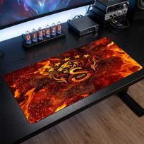 Galatasaray FC Theme Pattern Mouse Pad, Soccer Logo Design XXL Gaming Desk Mat Non-Slip Computer Mouse Pad 30cmx60cm（11.8x23.6inch）