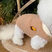 Autumn pet clothes Teddy Bichon Pomeranian small dog cat Yorkshire Schnauzer poodle dog autumn and winter clothing L back length 35cm (recommended 8-10 pounds) beige