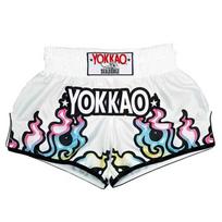 YOKKAO Muay Thai Šortai Vyrams - Greitai Džiūstantys Treniruočių Kelnės Su Spausdintu Dizainu Bokso, MMA, Kickbokso Sporto Salės Apranga M white