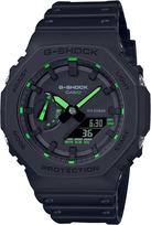 Casio G-Shock GA2100-1A3 Men's Neon Green Accent Black Matte Case 20 ATM Water Resistant black