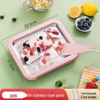 Stainless Steel DIY Ice Cream & Yogurt Maker for Home Use - Compact and Stylish white