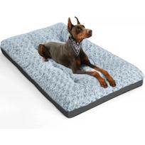 Fluffy Dog Bed Dogs Baskets Medium Small Kennel Pets Accessories Large Beds Cats Pet Supplies Products Big Sofa Mat Breeds Puppy XS（old） gray