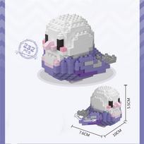papūga Kawaii Paukštis Maži Statybiniai Blokeliai Kūrybiški Švietimo Statybiniai Žaislai Berniukams Mergaitėms Tinka Papuošti Berniukų Žaislus Vaikui NO BOX