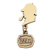 221B Detective Residence Vintage Metal Brooch - Classic Literature Gift antikvarinės bronzos spalvos