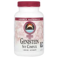 Source Naturals, Genisteino sojų kompleksas, 2000 mg, 60 tablečių (1000 mg tabletėje)