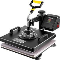 Heat Press 5 in 1 Heat Press Machine 38x38cm Heat Transfer Press 15x15Inch T-shirt Press Mulitifuctional Sublimation Machine for T-shirt Mug Hat Plate gray