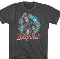 Vintage Billy Joel Motobike Shirt Short Sleeve Gift For Fans S-5Xl Unisex T-Shirt XXXL gray