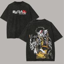 Record of Ragnarok Anime Lover Washed T shirt Year round clothing personality Clothes Plus Size Unisex high quality hot product S gray