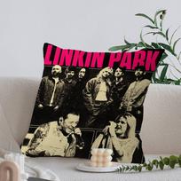 Band L-Linkin Cool P-Park Cushion Cover Polyester Sofa Cushions Decorative Throw Pillows Home Decoration Pillowcover Peach skin 18*18(CM)-1Pcs gray