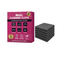 Thick Microfiber Cleaning Cloth, Lint-Free & Streak-Free, 30*40 cm, for Kitchen, Bathroom, Living Room and Home Cleaning black