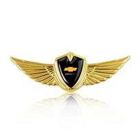 1 vnt. Automobilio emblema Metaliniai sparnai Kėbulo dekoravimo lipdukas Automobilio prekės Chevrolet Spark Captiva Cruze Malibu Equinox Trax Camaro Blazer auksas