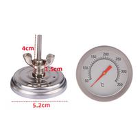 Profesionalus maisto gaminimo aksesuaras 0-300℃ Bimetalinis BBQ termometras kepsninei, orkaitei Sandarus zondas Temperatūros detektorius 100-700 Fahrenheit gray