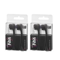 Curaprox Sonic Electric Toothbrush Black is White Replacement Brush Heads (2-pack x 2 sets) [Total 4 brushes] gray