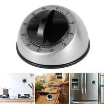 60-Minute Mechanical Kitchen Timer, Stainless Steel Wind Up Cooking Timer with Loud Ring Bell Alarm, Classic Countdown Timer black