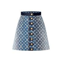 LOUIS VUITTON SS22 Džinsiniai Šortai Sijonai Moteriški Mėlyni 1A9NK8 36 mėlyna