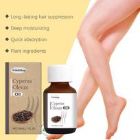 Cyperus Oleum Gentle Hair Removal Oil Natural Hair Growth Inhibitor for Smooth Long Lasting Body Skin one size white