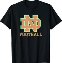 Notre Dame High School Irish Football T-Shirt L beige