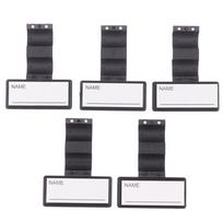 1/5Pcs Name Tag Stethoscope Identification Tags Id Custom Magnets Holder Clip Badgelabel Tube Nametags Magnetic Plate Badges 5pcs black