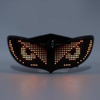 Išmanus šalmas LED įspėjamoji lemputė Smagus ekrano rodymas Šalmas Naktinio važiavimo šviesa Dviratiui Motociklui black