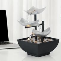 Namų dekoras Tekantis vanduo Stalo fontanas Amatas, Biuro Feng Shui Sėkmės vandens elementas Ornamentas patalpų atsipalaidavimui USB