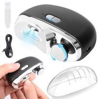 Yinuaseus Electric Nail Clipper and Polisher 2-in-1 LED Safety Lock 2-Speed Low Noise Trimmer for Thick Ingrown Callus Baby Adult Nails juoda