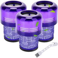 3 pack v11 filter for dyson v11 v15 filter replacement, v11 absolute v11 animal v11 torque drive sv14 cordless vacuum, replace part violetinė