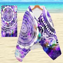 Microfiber Beach Towel Bath Towel Quick Drying Super Absorbent Light Towel Blanket Facial Mask Printing One Size blue