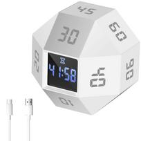 Cube Timer LED Display Gravity Sensor Flipping Study Countdown Cooking Timers Mini Digital Timer Bedroom Kitchen Accessories balta