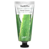 Farmstay, Visible Difference Hand Cream, Aloe, 3.52 oz (100 g) green