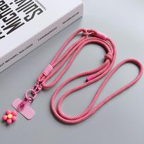 Dopamine Splicing Long And Short Rope Mobile Phone Lanyard Card Crossbody Handheld Dual-Purpose Pendant Is Detachable And Anti-L Polyester / Nylon gray