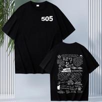 New Cotton 505 Shirt Arctic Monkey Music Shirt Arctic Monkey Merch Gift Arctic Monkey Fans Round Neck Short Sleeve Shirt - Me... S įvairiaspalvis
