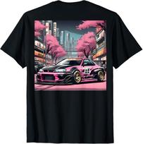 JDM Tokyo Skyline Retro Race Car Drift Tuning On The Back T-Shirt 5XL gray