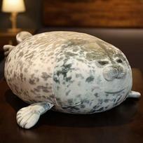 20/30CM Fat Plush Foca Gorda Seal Toy Stuffed Animal Foca Guatona Peluche Soft Doll Sleeping Pillow Cute Sea Lion Doll Gift 20cm beige