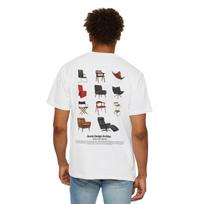 Modern Chair Collection T-Shirt, Mid Century Modern Design Tee, Architecture Student Gift, Interior Design, Bauhaus Furniture Graphic Tee S white