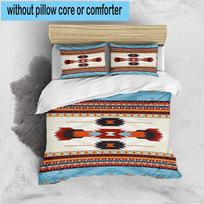Native American Pattern 3pcs Bedding,Including 1pc Duvet Cover And 2pcs Pillowcases Perfect for Christmas,Ideal for Bedroom, Dormitory 135cm*200cm