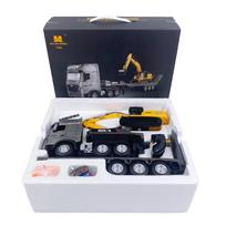 Huina 1522 Large Alloy Plastic Transport Plate Car 2.4g Remote Control Car Children'S Trailer Engineering Car Toy Birthday Gift black