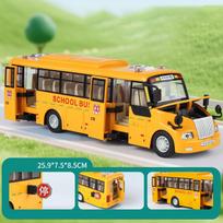 1:24 lydinio mokyklinio autobuso lieto modelio žaislai Miniatiūrinio automobilio durys atsidaro Garsas Šviesa Atgal traukiamas transporto priemonės Dėlionė Ankstyvojo ugdymo žaislinis automobilis yellow