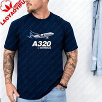 Airbus A320 Lėktuvo Medvilniniai Marškinėliai Su Pilotu Ir Aviacijos Spaudiniu Minkšti, Apvalia Kaklo Iškirpte, Trumpomis Rankovėmis. Dovana Lėktuvų Entuziastams S blue