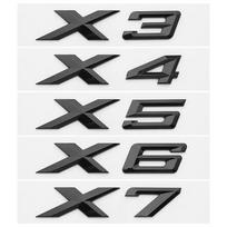 3D ABS For BMW New X1 X2 X3 X4 X5 X6 X7 GT Logo Letter Rear Trunk Emblem Badge Car Sticker Decals Car Styling Accessories if2 X1 gray